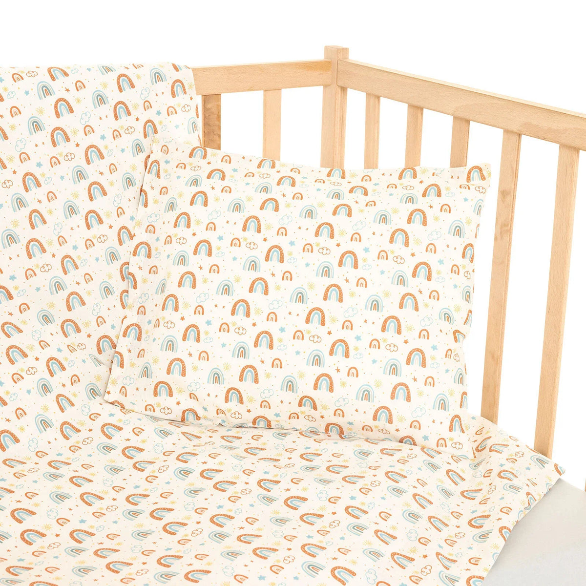 Little Dreams Rainbow Print Baby Duvet Cover Set (100 x 150 cm)