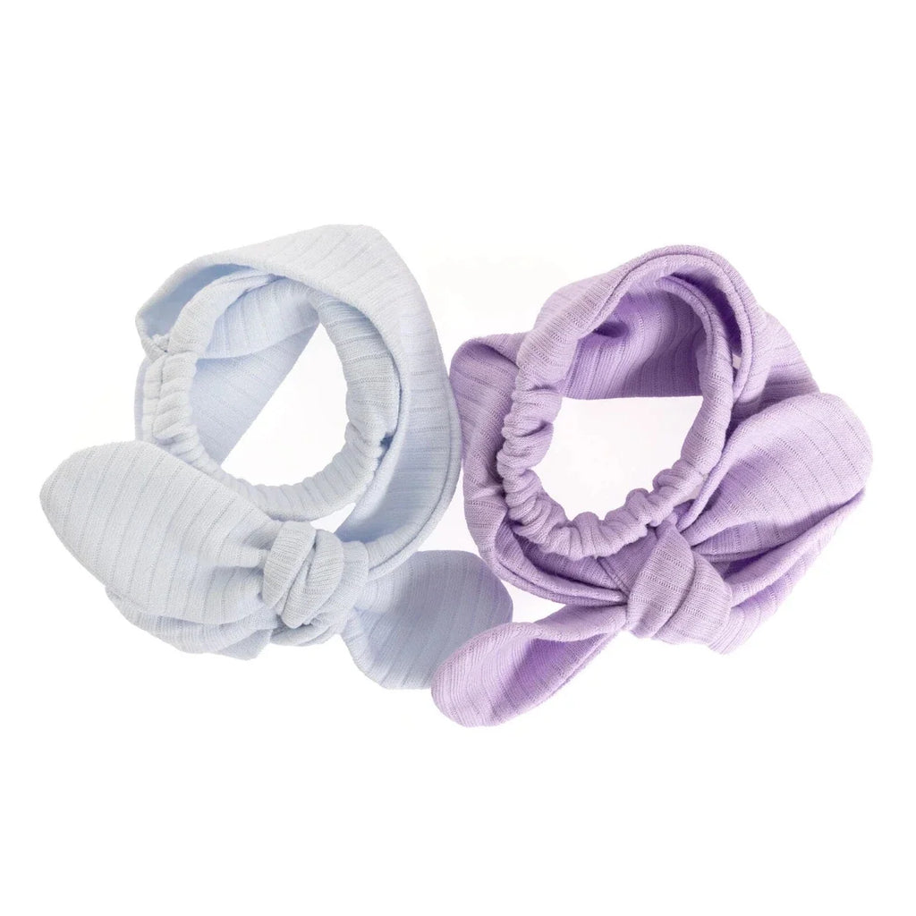 HelloBaby 2 Pack Tie-Fastening Bow Baby Headbands (One Size)