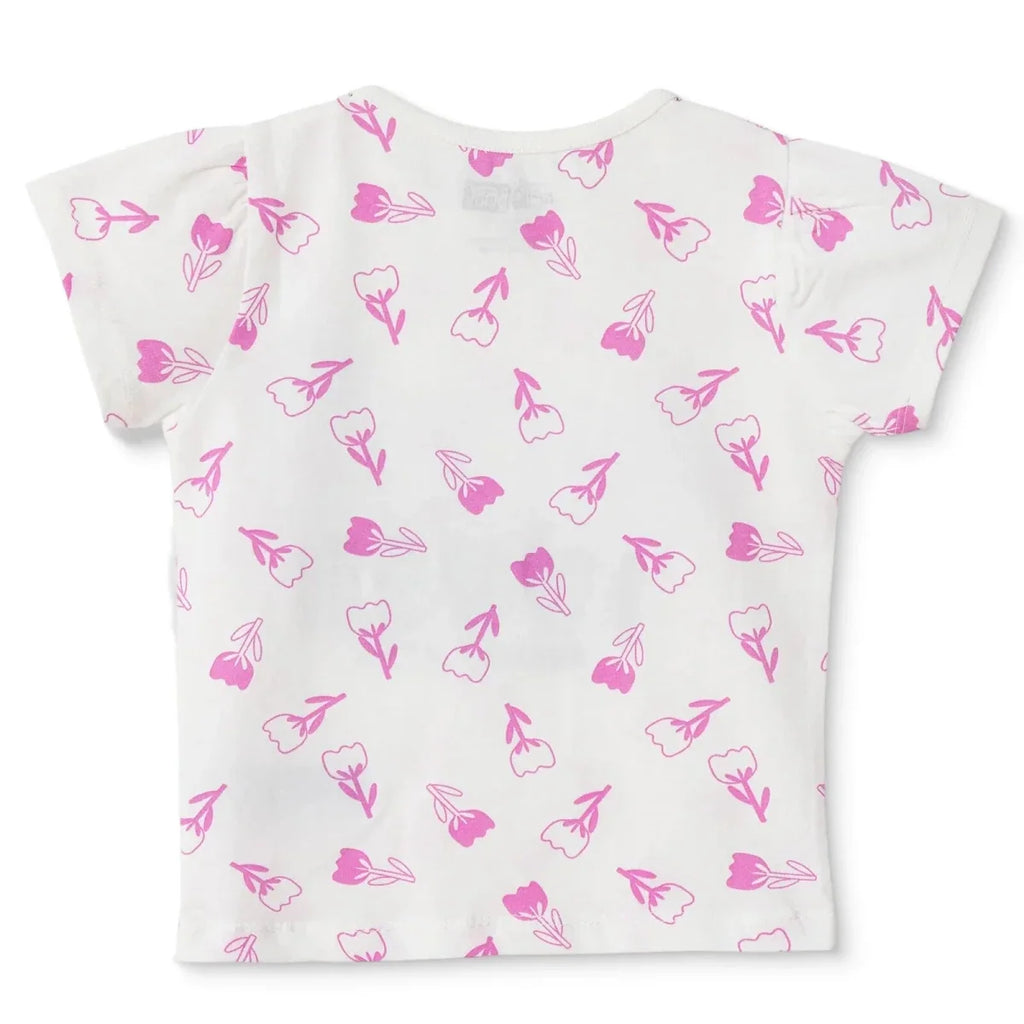 HelloBaby Short Sleeve Baby T-Shirt (3-6 Months to 3-4 Years) - Ecru Printed