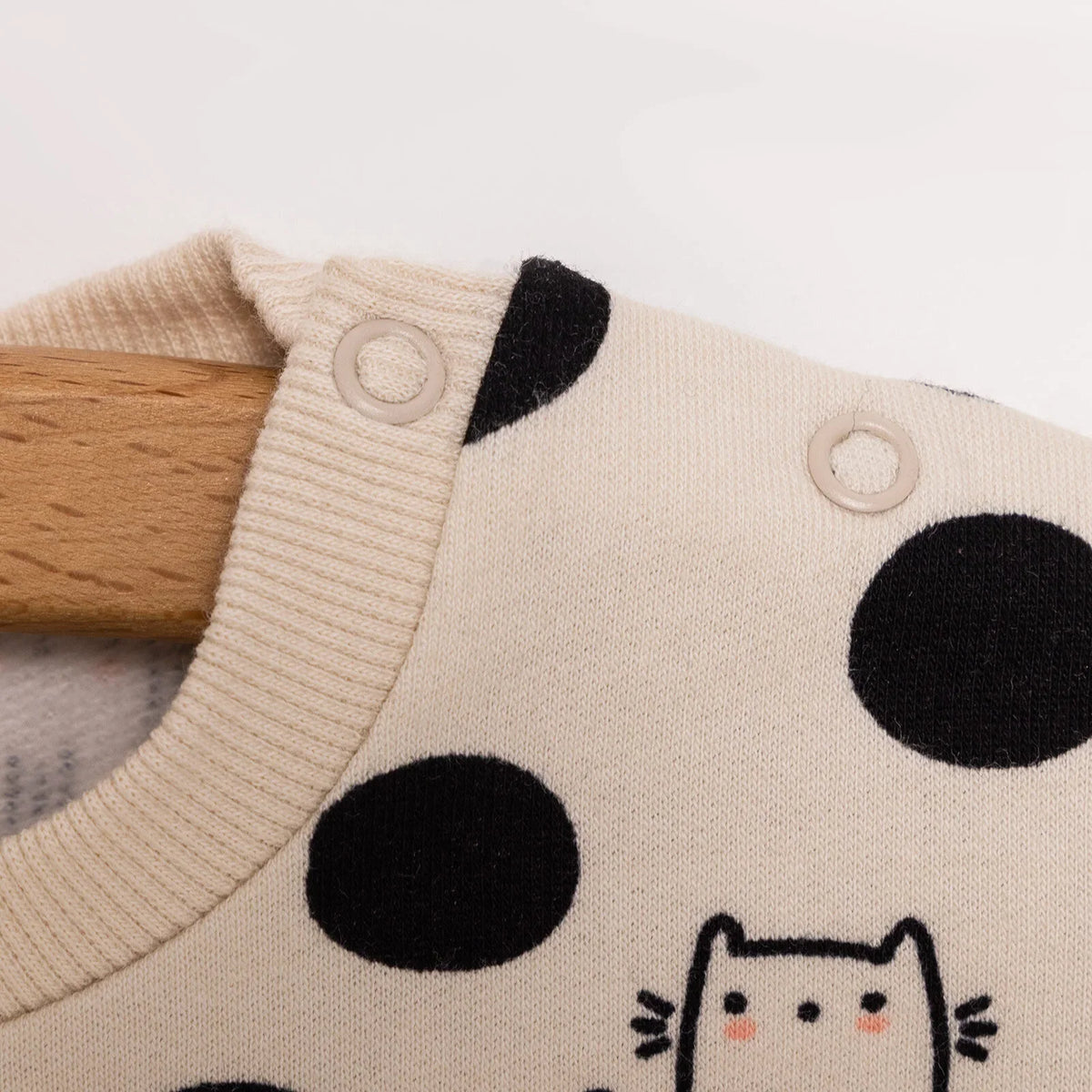 HelloBaby Cat and Polka Dot Brushed Baby Sweatshirt (6 Months to 5 Years)