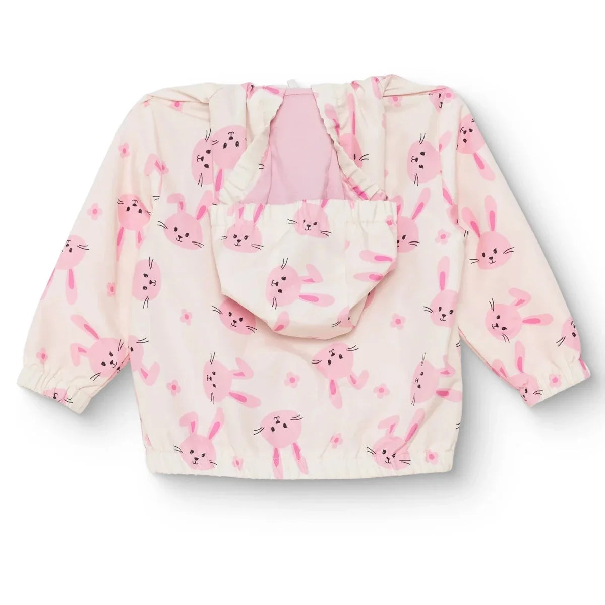 HelloBaby Hooded Printed Microfibre Baby Raincoat (9-12 Months to 4-5 Years) - Ecru Printed