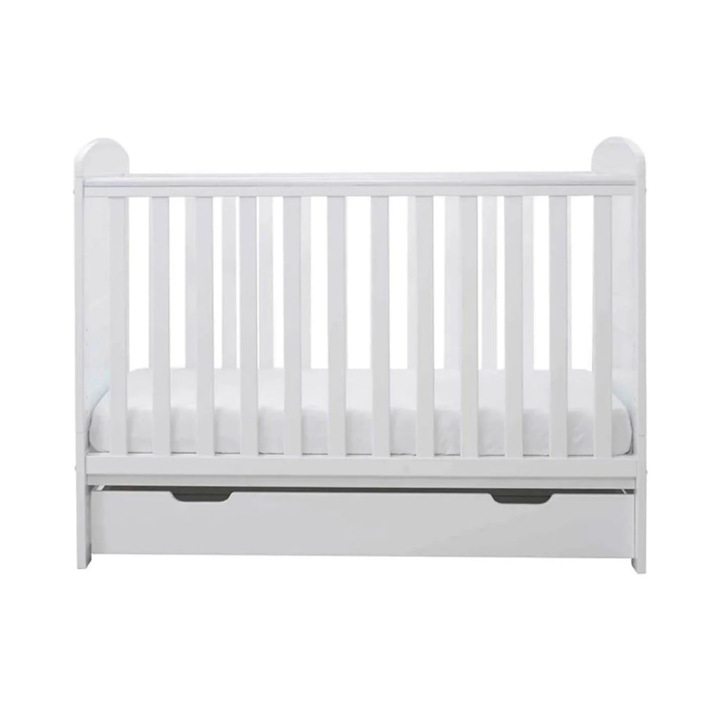 Ickle Bubba Coleby Mini Cot Bed & Under Drawer White - Without Mattress
