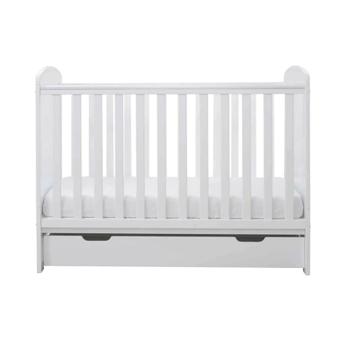 Ickle Bubba Coleby Mini Cot Bed & Under Drawer White - Without Mattress