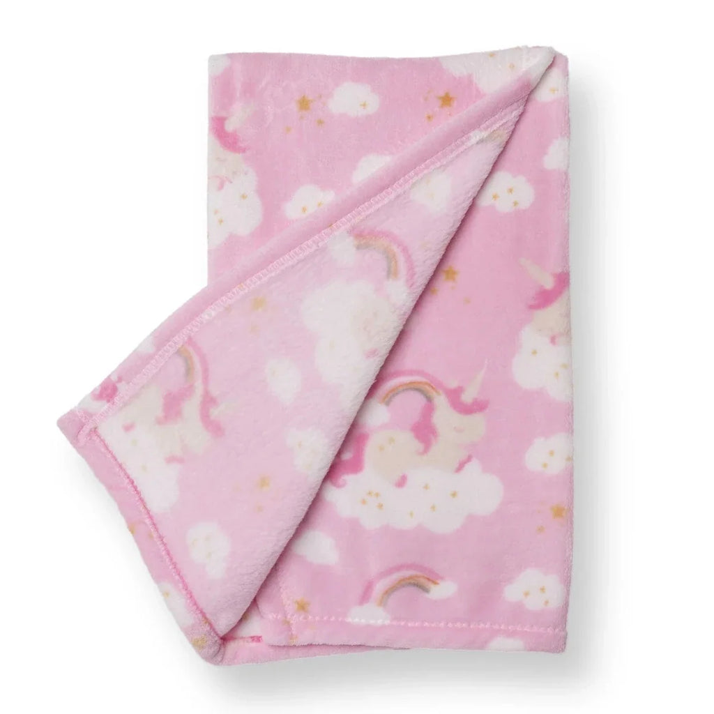 Little Dreams Unicorn Print Wellsoft Fleece Baby Blanket (90 x 110 cm)
