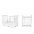 Ickle Bubba Snowdon 4 in 1 Mini 2 Piece Furniture Set White - Premium Pocket Sprung Mattress