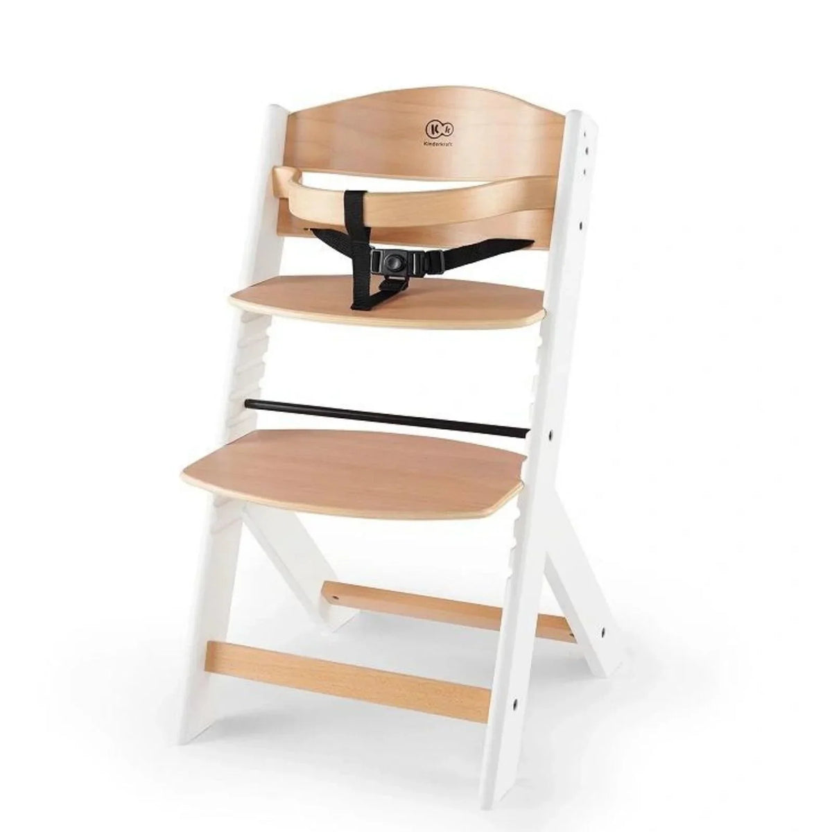 Kinderkraft Enock Wooden Highchair - Wooden White