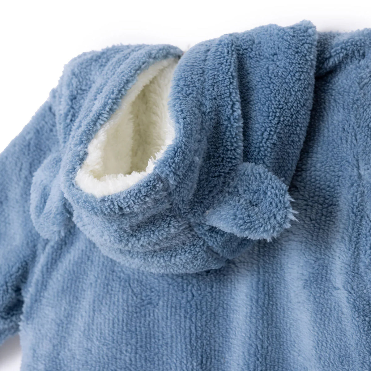 Midimod Crew Neck Fleece Footless Baby Pramsuit (3 Months to 12 Months)