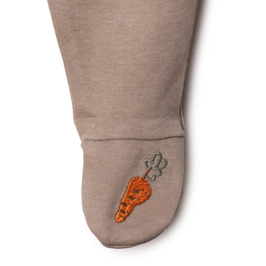 Bebetto Jacquard Knit Baby Bodysuit & Footed Bottoms Set (Newborn to 6-9 Months) - Brown