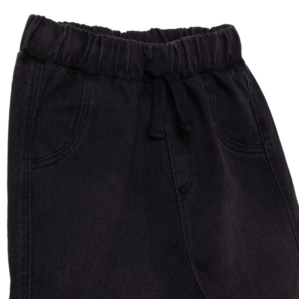 HelloBaby Elasticated Cuff Denim Baby Trousers (6-9 Months to 3-4 Years) - Black