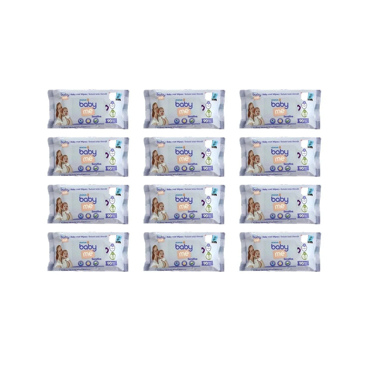 baby me Sensitive Baby Wipes 12x90 pcs