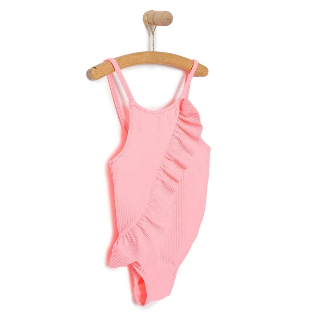 HelloBaby Textured Frilly Baby Swimsuit (2 Years to 5 Years)