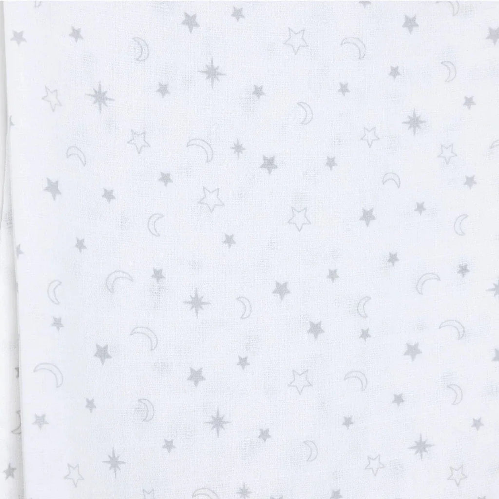 Mollia Star Print Muslin Baby Blanket (90 x 110 cm) - Ecru