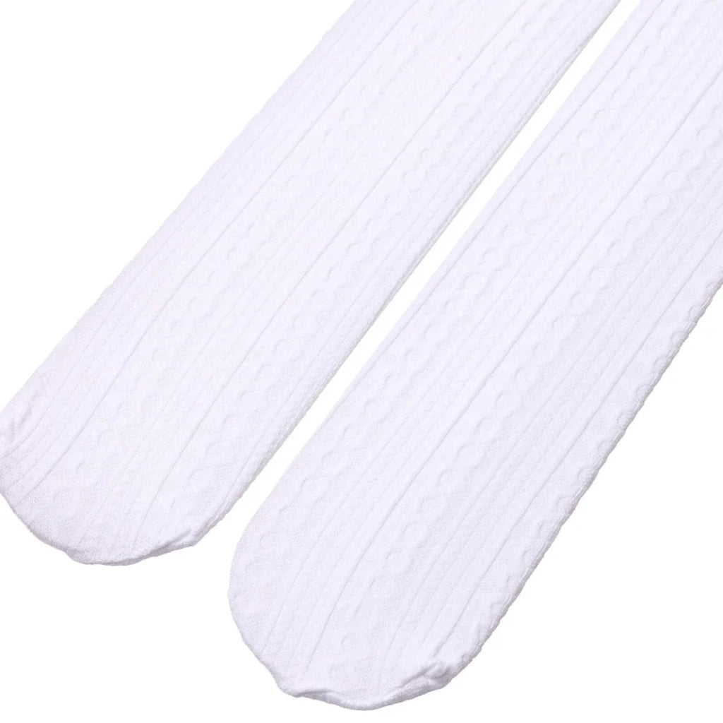 HelloBaby Cable Knit Baby Tights (6-12 Months to 4-5 Years) - White