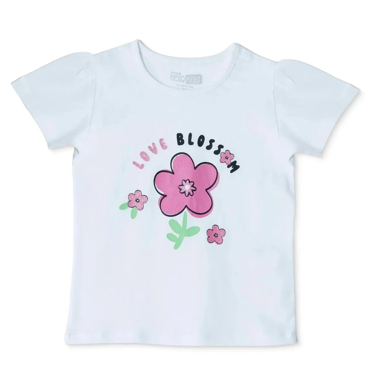 HelloBaby Short Sleeve Jersey Baby T-Shirt (3-6 Months to 3-4 Years) - Ecru