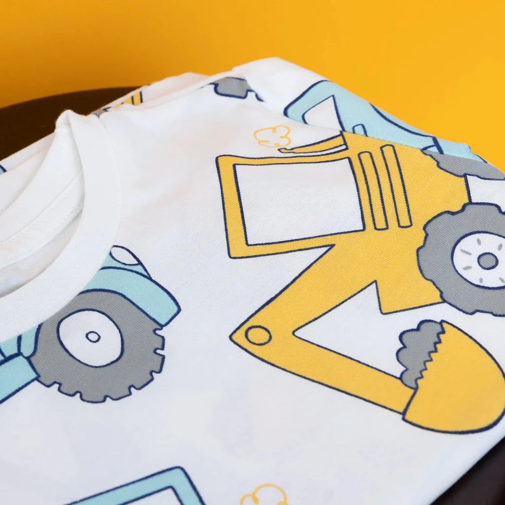HelloBaby Short Sleeve Jersey Baby T-Shirt (6-9 Months to 4-5 Years) - White