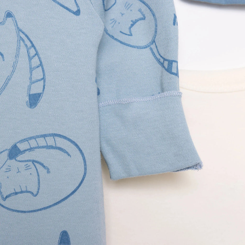 Bebetto Car Print Baby Bodysuit, Hat & Footed Sleepsuit Set (Newborn to 3 Months)