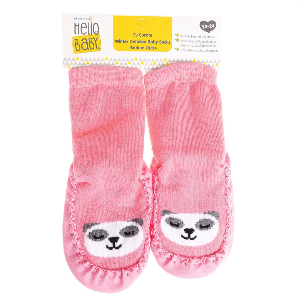 Minissa Panda Print Slipper Baby Socks