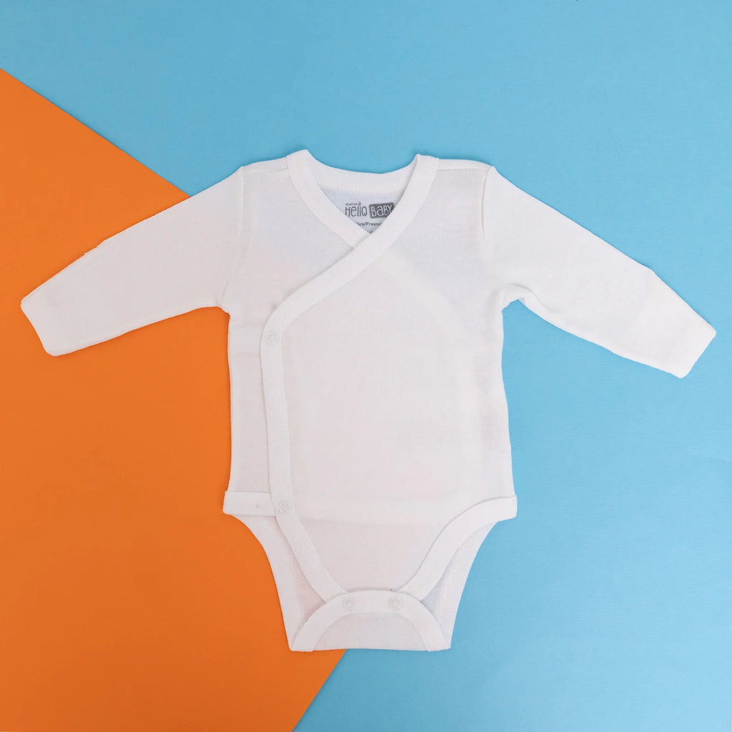 HelloBaby V Neck Long Sleeve Baby Bodysuit (Newborn to 9 Months)