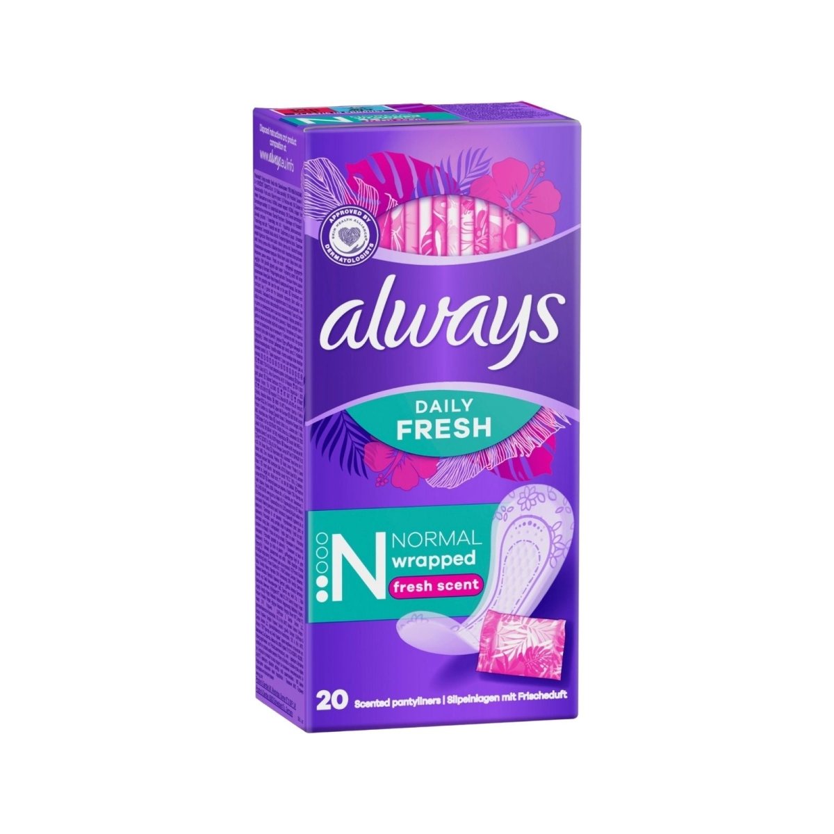 Always Dailies Singles Normal to Go Pantyliners 20 pcs
