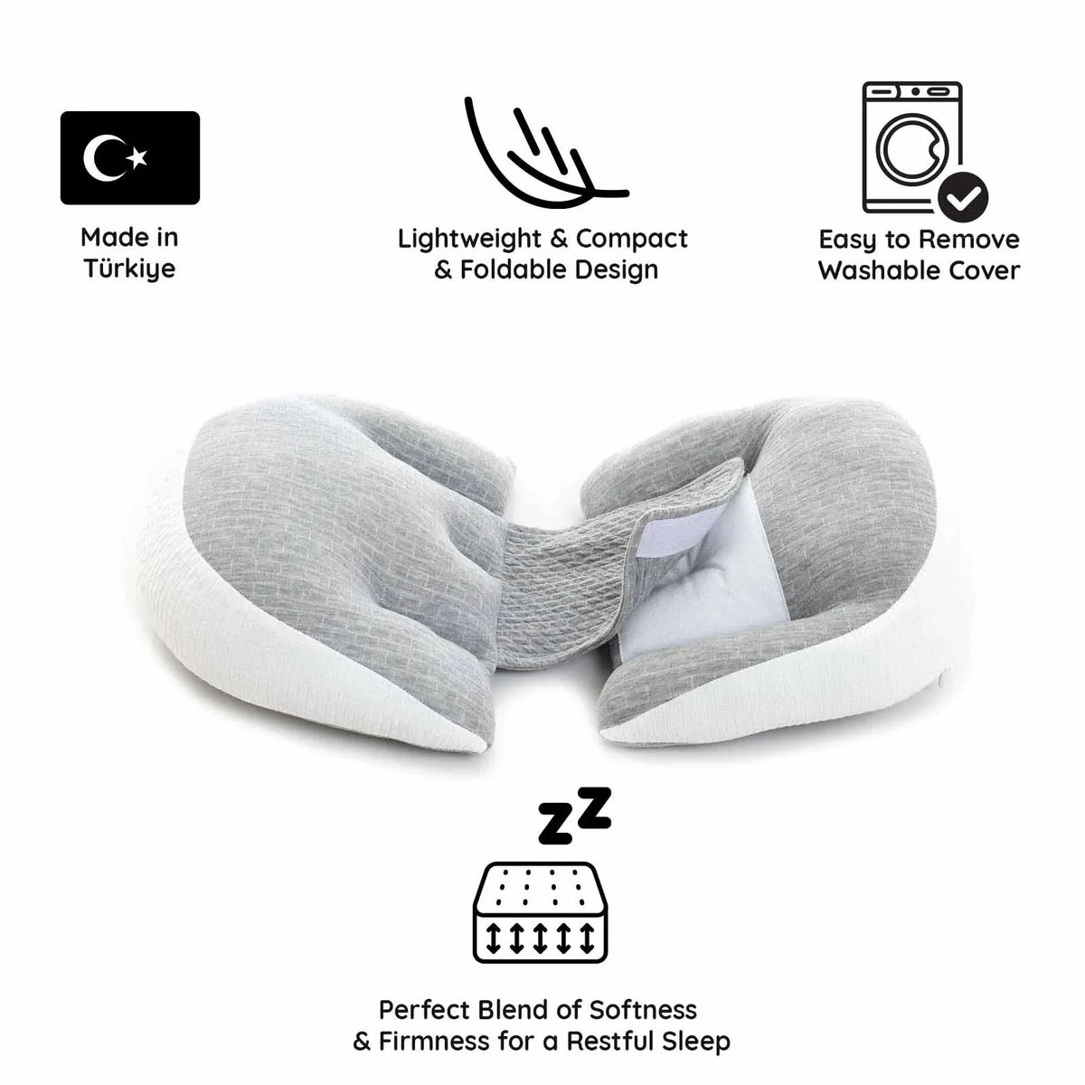 baby mom Multi-Functional Maternity Support Pillow - Grey