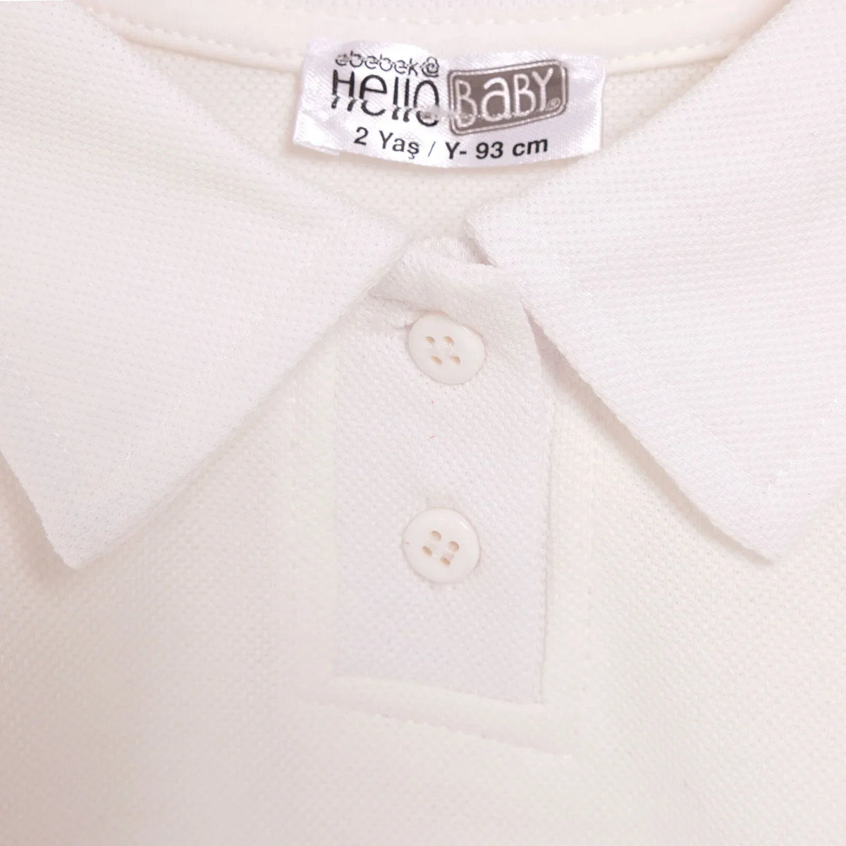HelloBaby Polo Collar Long Sleeve Pique Baby T-Shirt (9 Months to 5 Years)