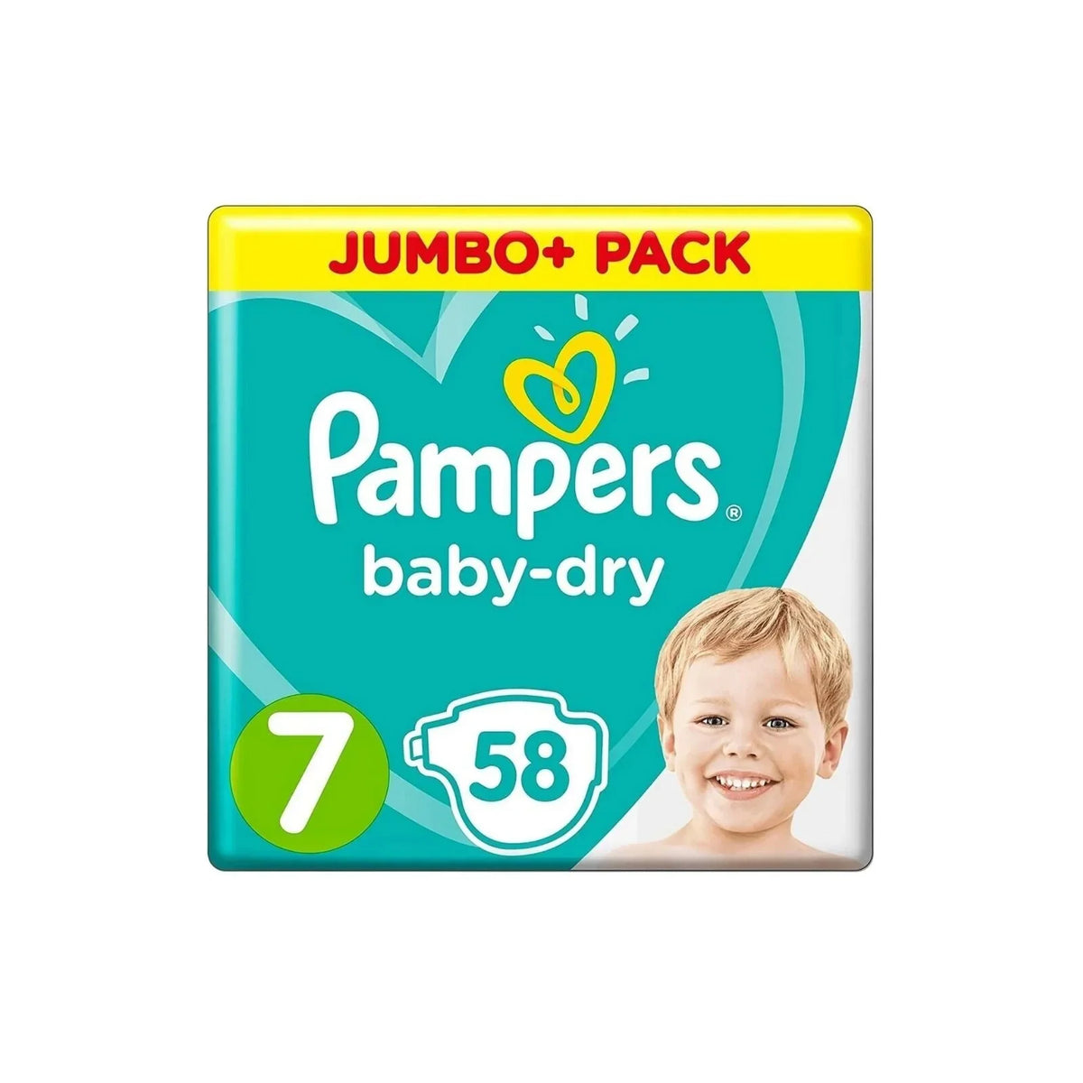 Pampers Baby Dry Size 7 Jumbo Pack - 58 nappies