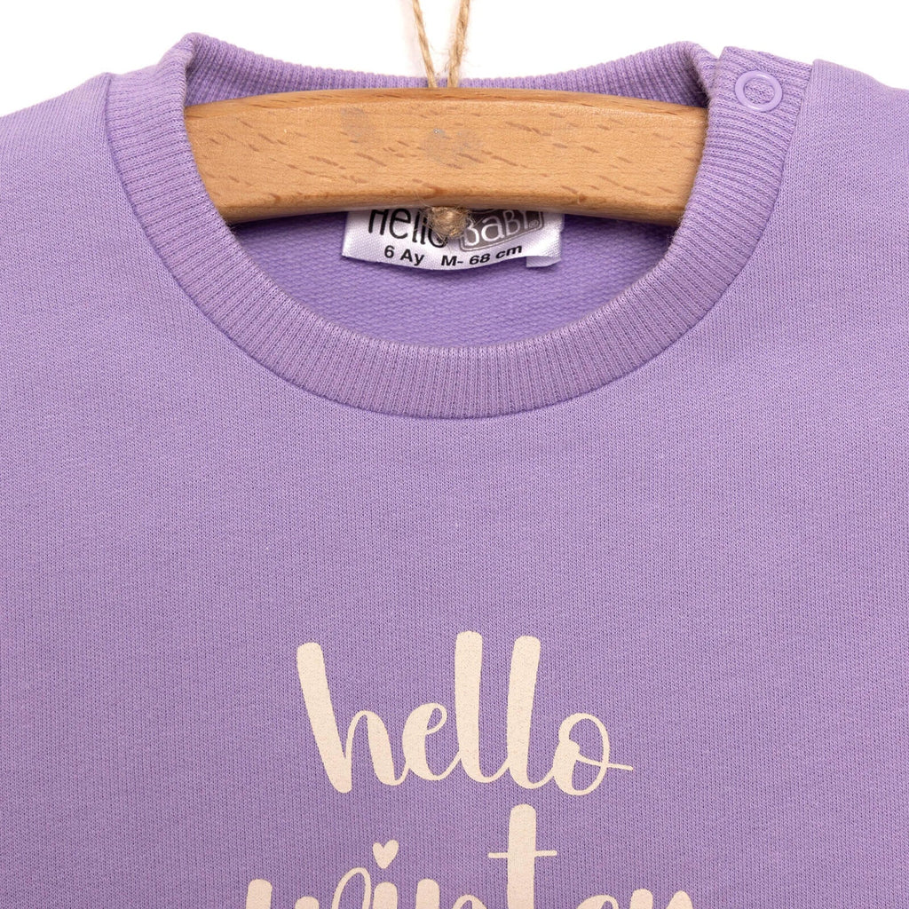 HelloBaby "Hello Winter" Slogan Brushed Baby Sweatshirt (6 Months to 5 Years)