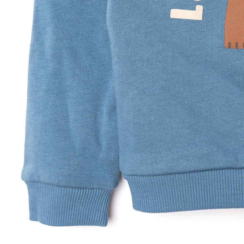 HelloBaby "Lucky Brown Bear" Slogan Brushed Back Sweat Baby Sweatshirt & Joggers Set (3-6 Months to 4-5 Years)