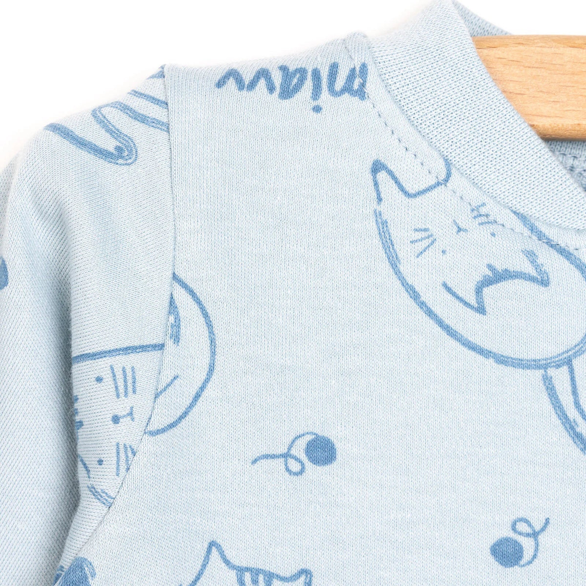 Bebetto Cat Motif Zip-Up Footless Baby Sleepsuit (3 Months to 3 Years)