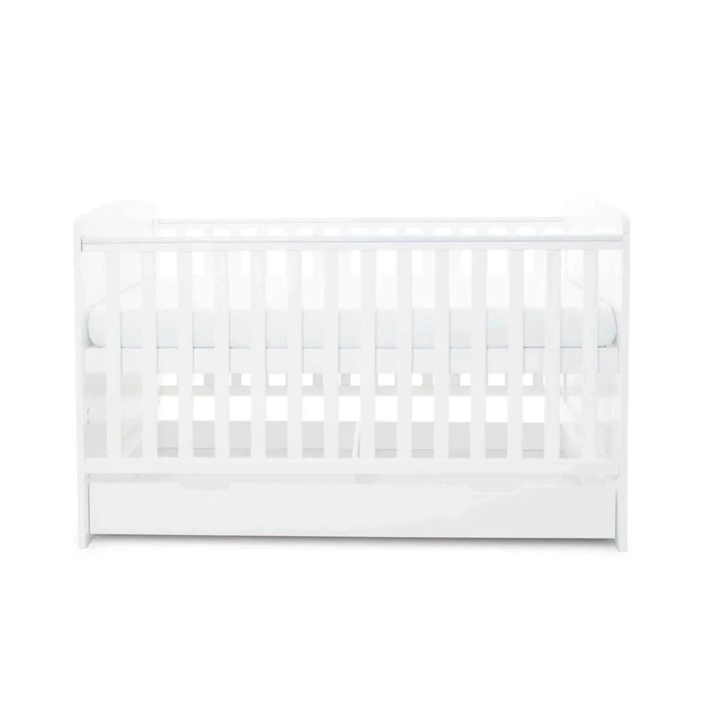 Ickle Bubba Coleby Classic Cot Bed & Under Drawer White - Without Mattress