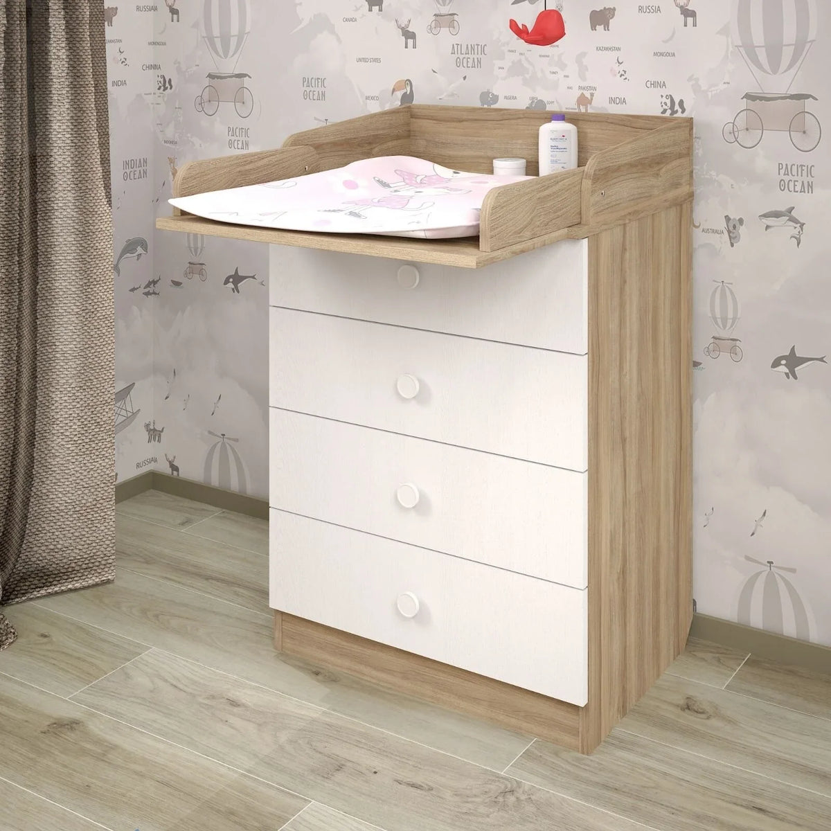 Shefa Kids 600 Changing Dressers - Elm/White