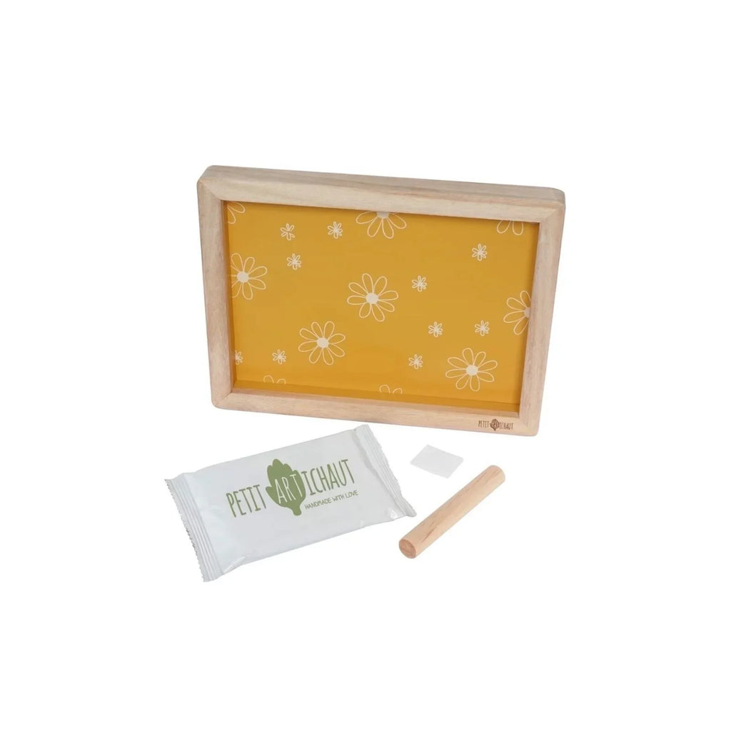 Petit Artichaut Classic Frame with Hand & Foot Imprints - Daisy Ochre