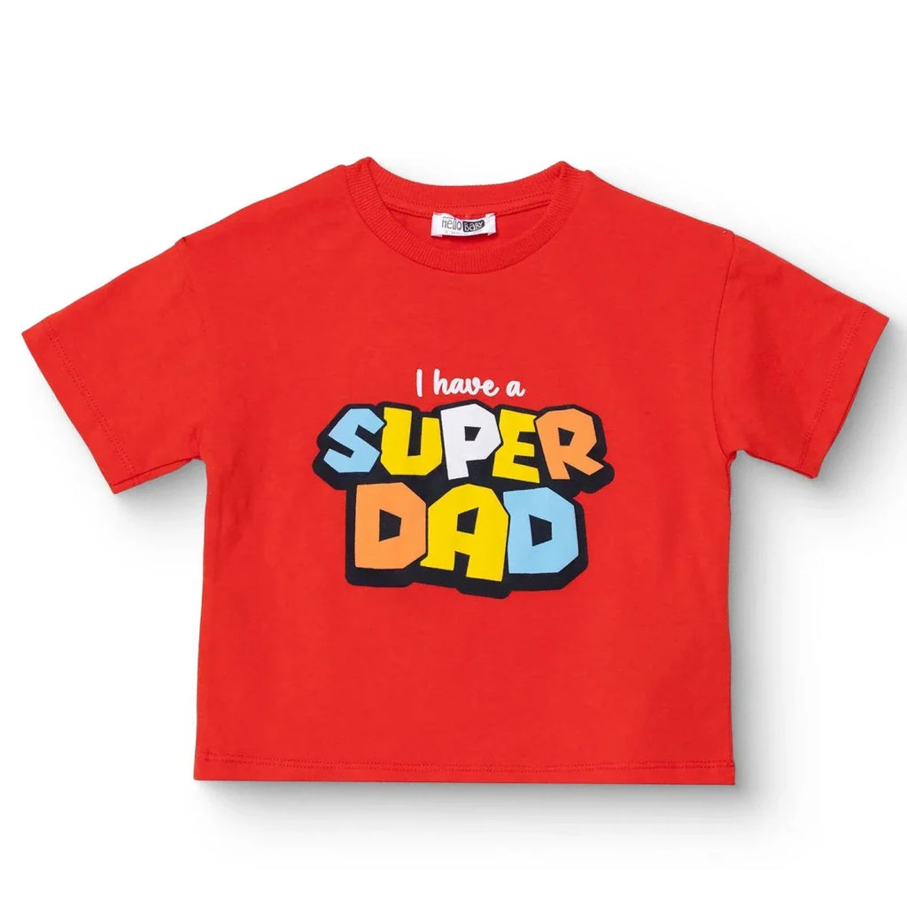 HelloBaby Short Sleeve Jersey Baby T-Shirt (3-6 Months to 3-4 Years) - Red
