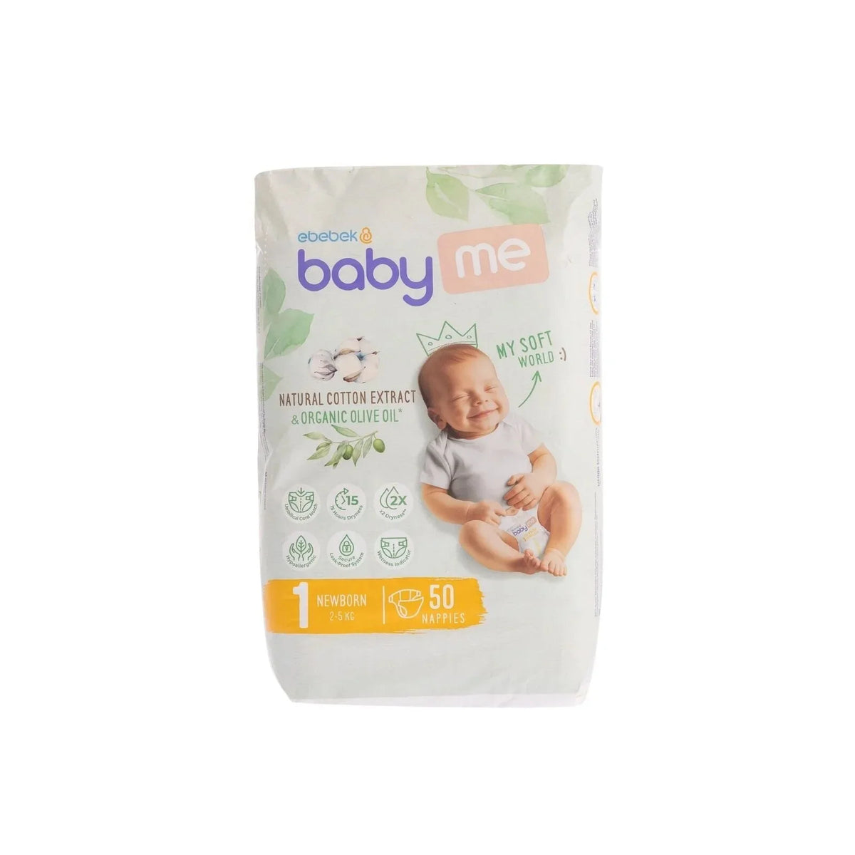 baby me Newborn Size 1 - 50 nappies