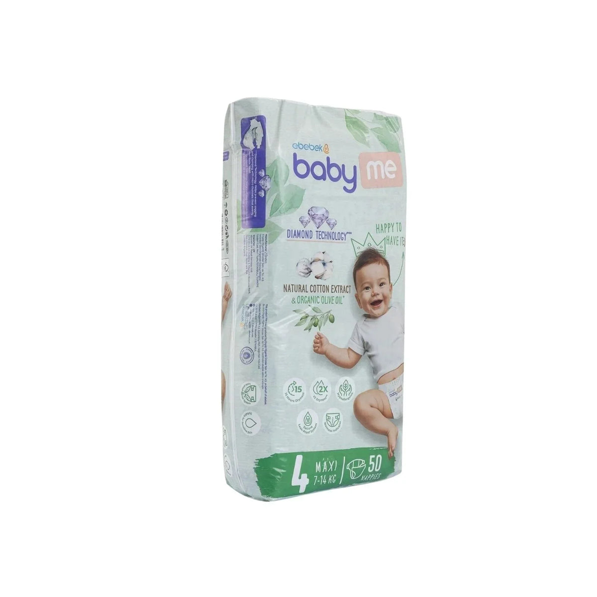 baby me Maxi Size 4 nappies - 50 nappies