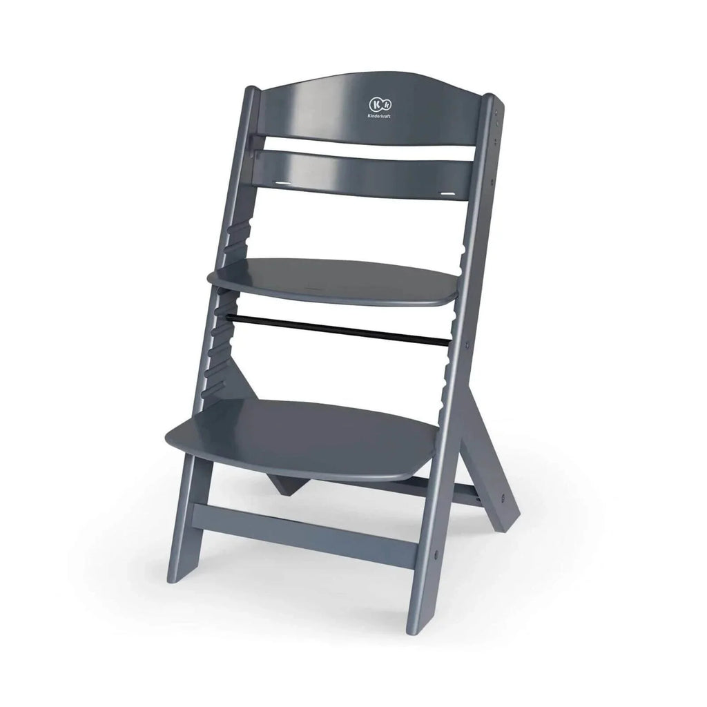 Kinderkraft Enock Wooden Highchair - Full Grey