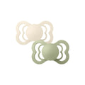 BIBS Supreme Latex Soothers 6+ months Pack of 2 - Ivory & Sage