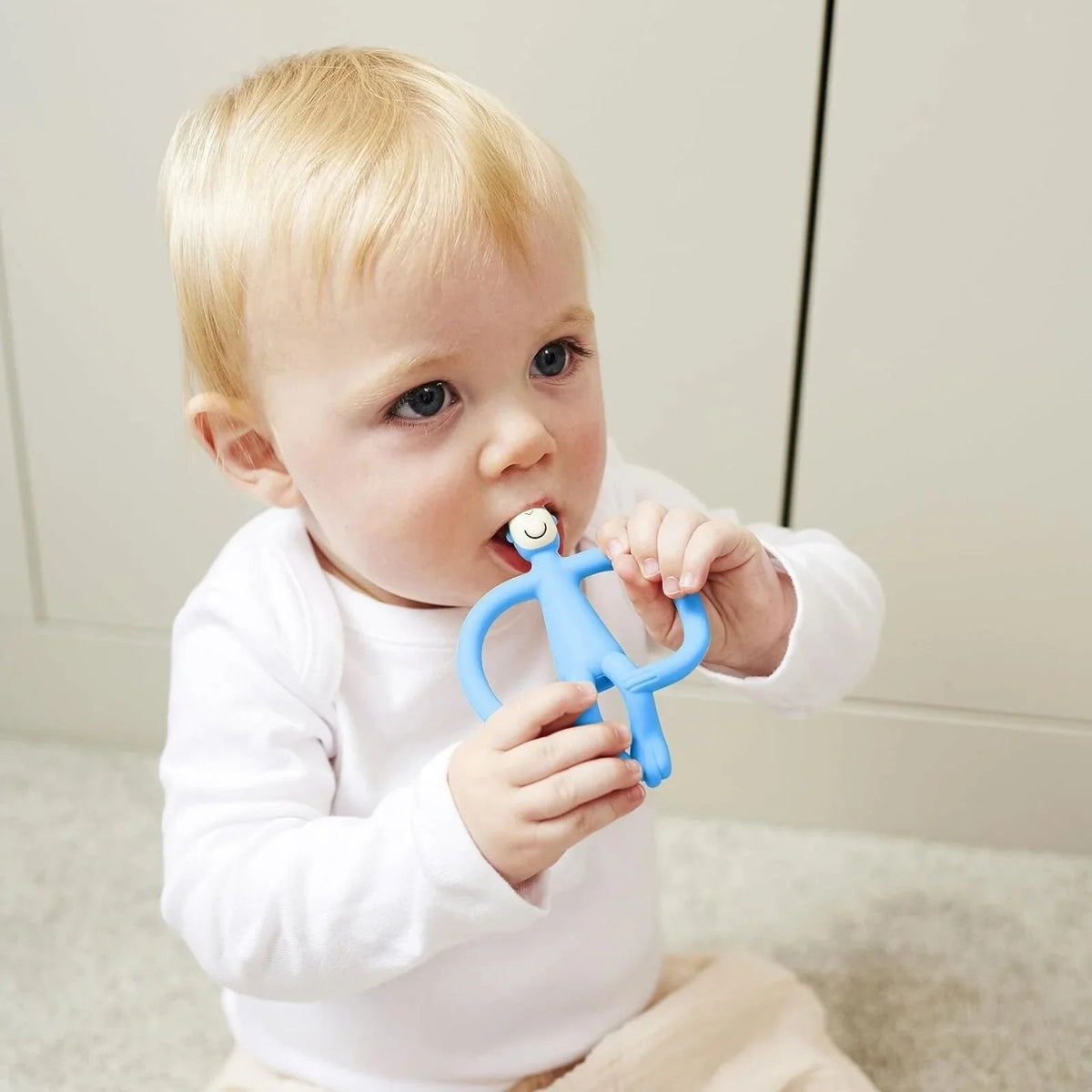 Matchstick Monkey Original Teething Toy - Light Blue