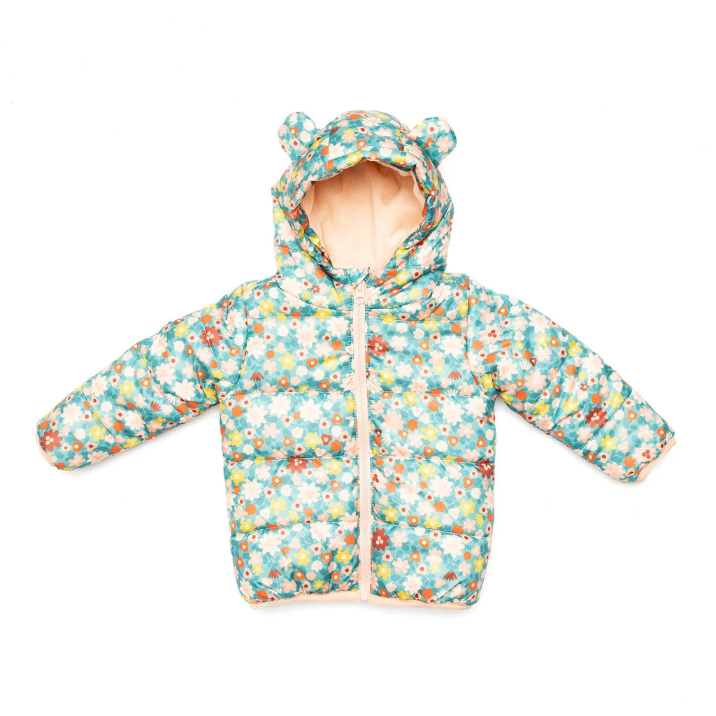 HelloBaby Basic Flower Printed Eared Coa - Printed