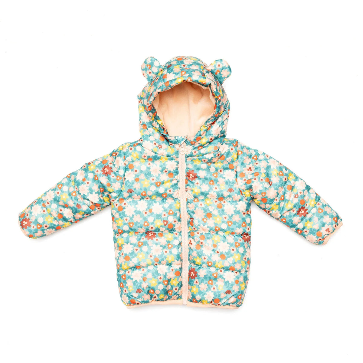 HelloBaby Basic Flower Printed Eared Coa - Printed