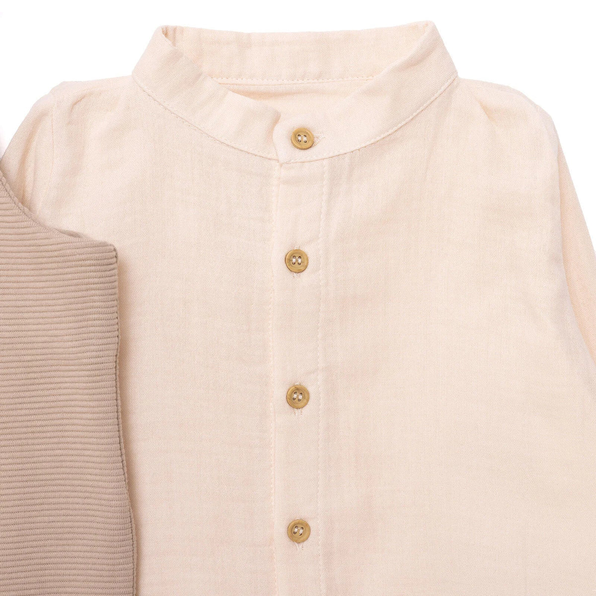 Cassiope Baby Dungarees & Muslin Shirt Set (3 Months to 12 Months)