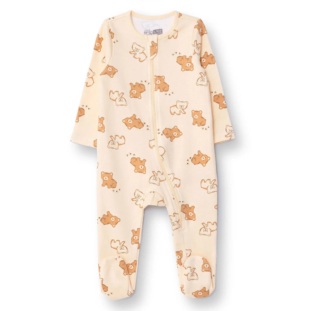 HelloBaby Long Sleeve Baby Sleepsuit with Feet (Newborn to 9 Months)