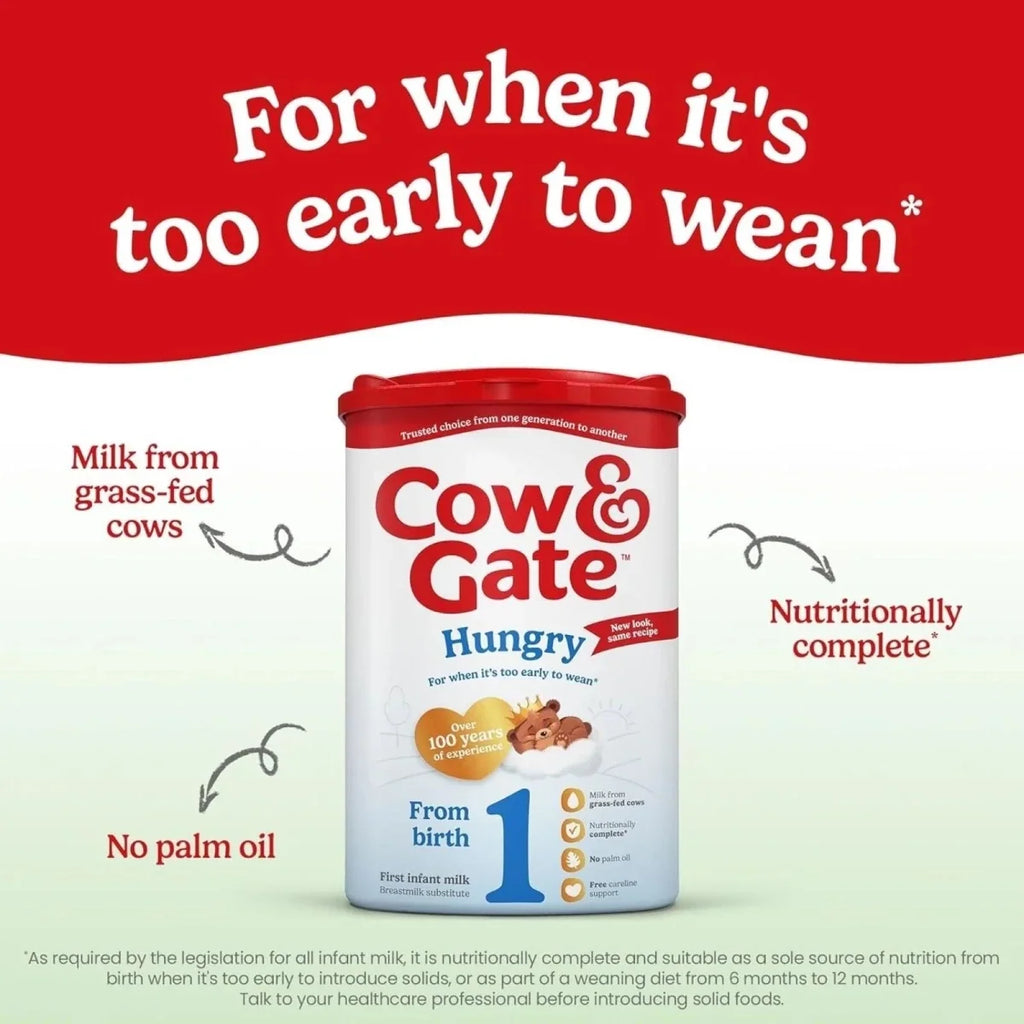 Cow & Gate 1 Hungry Baby Milk Formula 0-6 months 800g