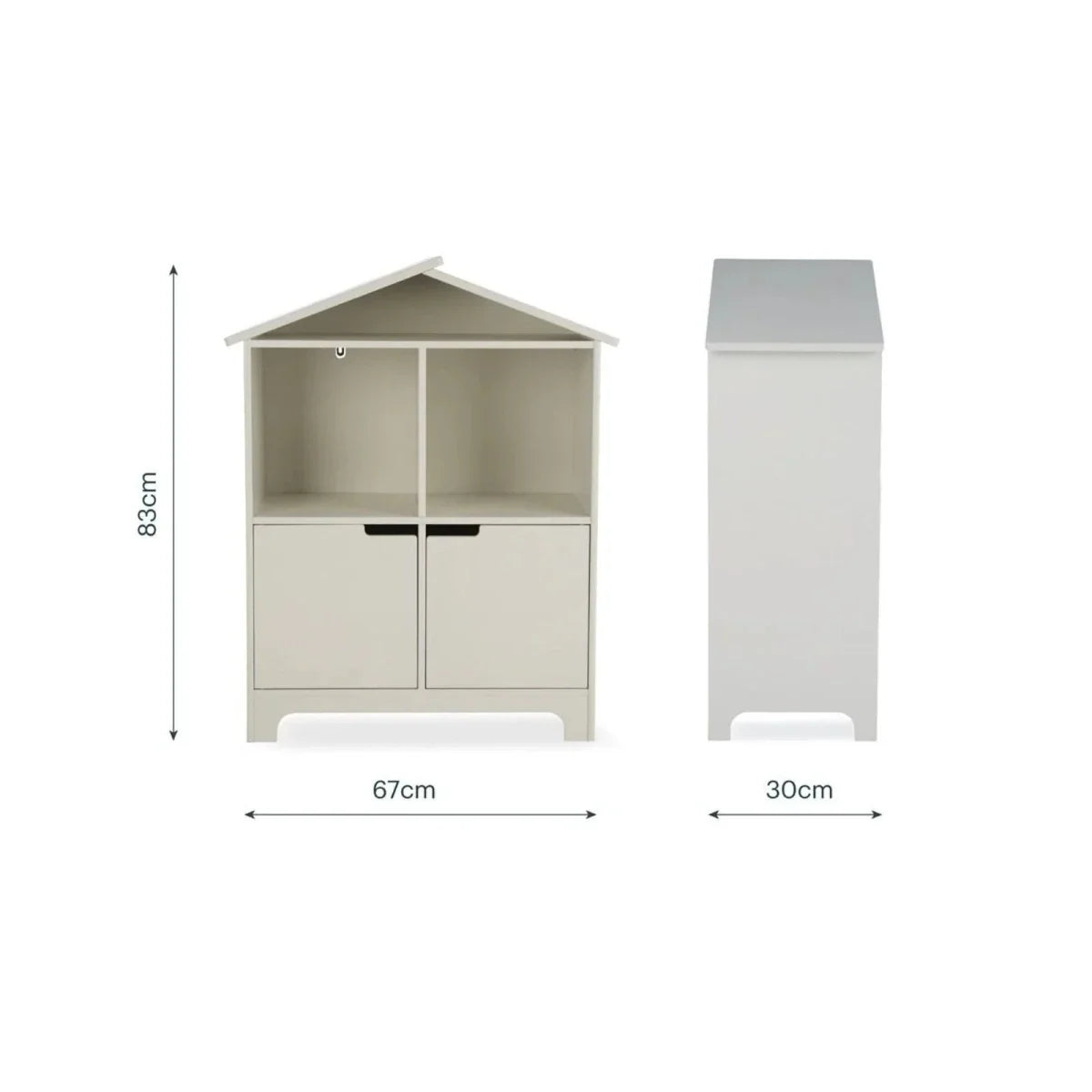 CuddleCo Play House Bookcase - Pebble