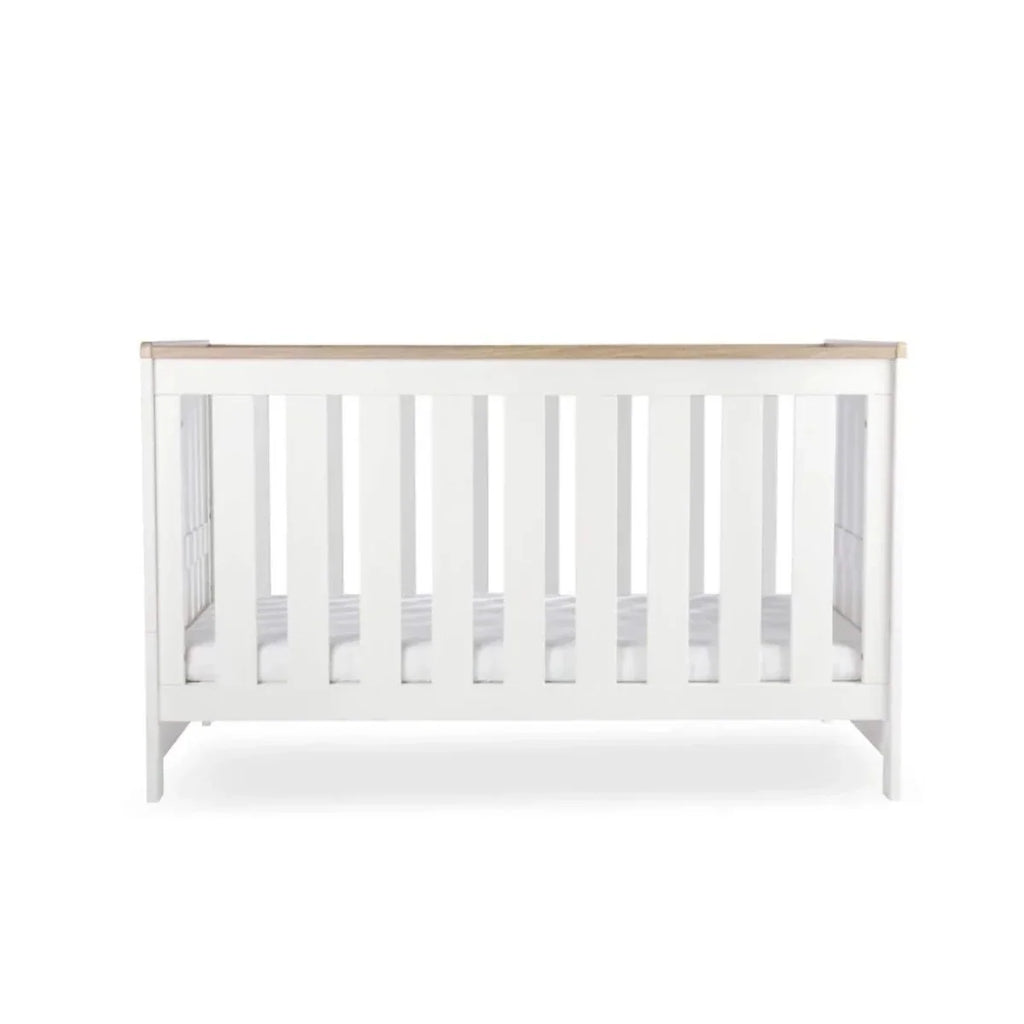 CuddleCo Burford Cot Bed - White/Oak