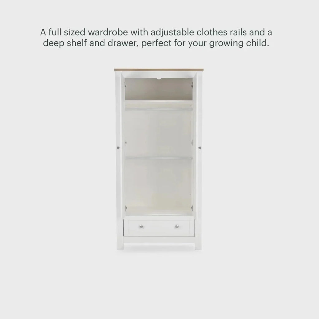 CuddleCo Burford Wardrobe - White/Oak