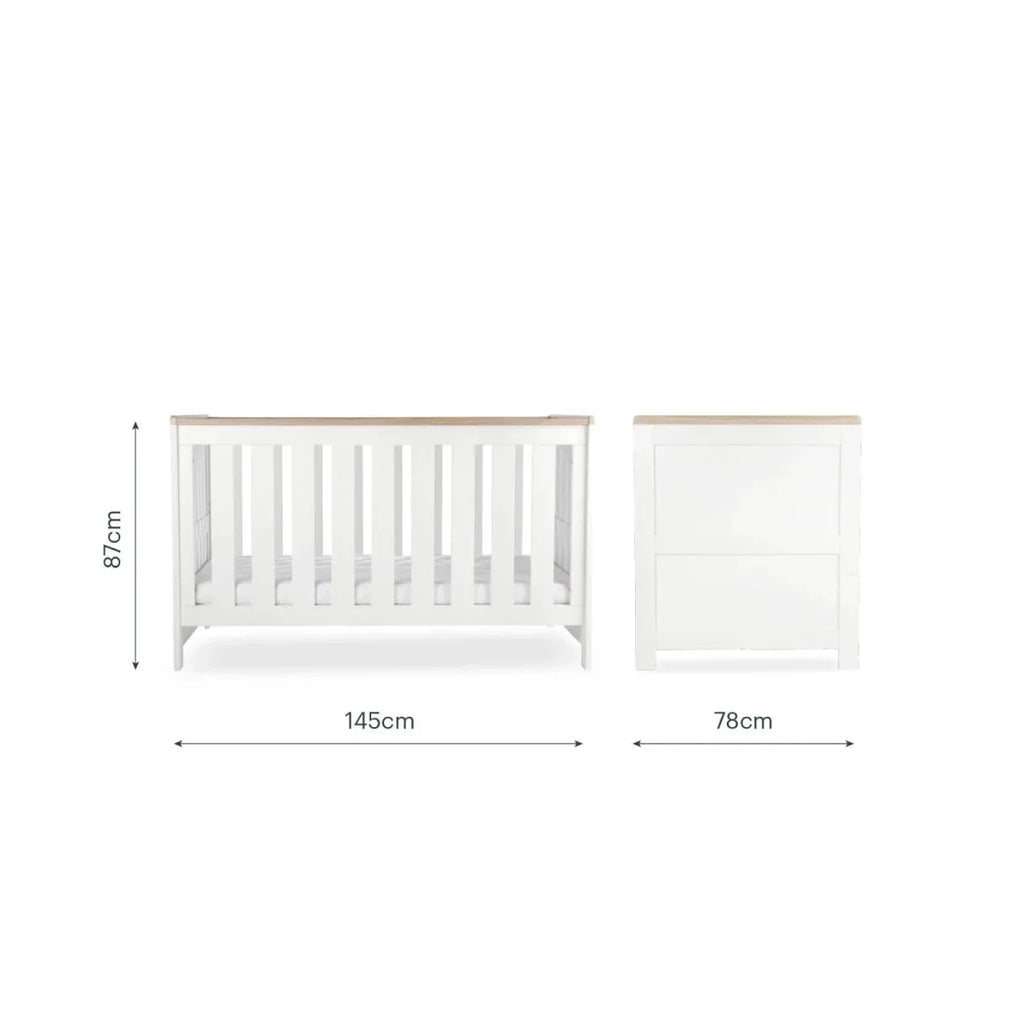 CuddleCo Burford 2 Piece Nursery Furniture Set - White/Oak