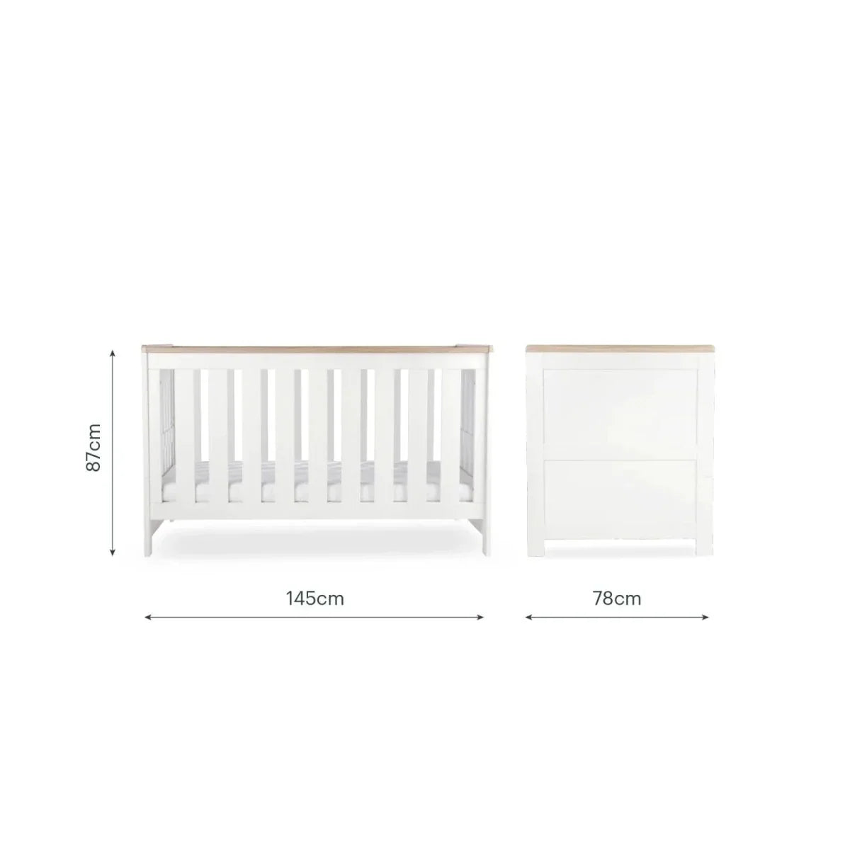 CuddleCo Burford 2 Piece Nursery Furniture Set - White/Oak