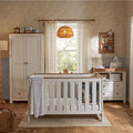 CuddleCo Burford 3 Piece Nursery Furniture Set - White/Oak