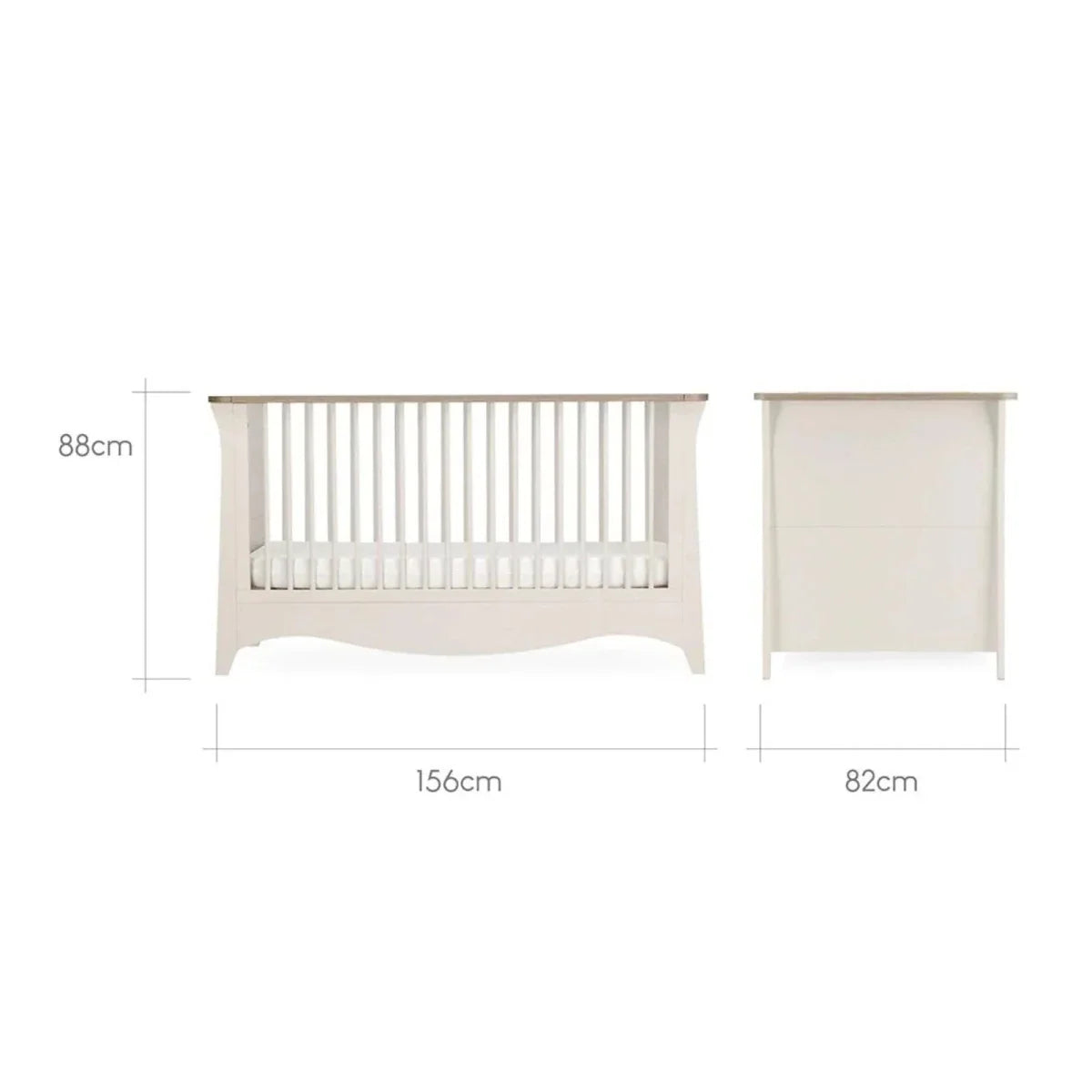 CuddleCo Clara 2 Piece Nursery Furniture Set - Cashmere & Ash